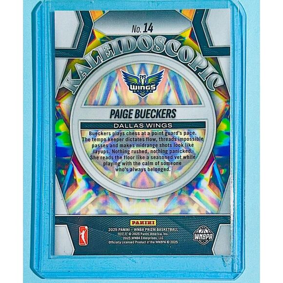 Paige Bueckers  Wings RC 2025 Panini Prizm WNBA Kaleidoscope Rookie Card #14 - Picture 3 of 3